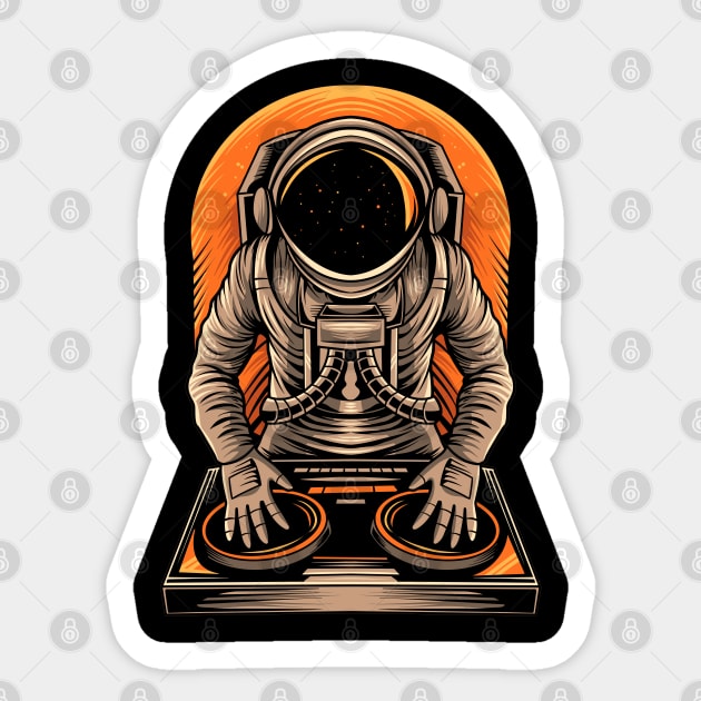 Astronaut DJ space dj Sticker by yassinnox